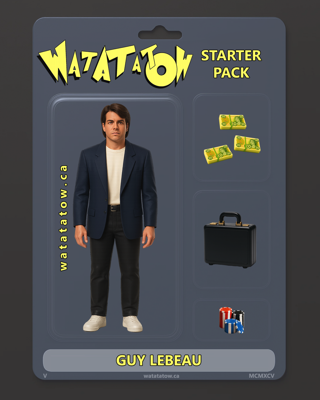 Figurine de Guy Lebeau style packshot plastique, Starter Pack saison 5 - 1995.